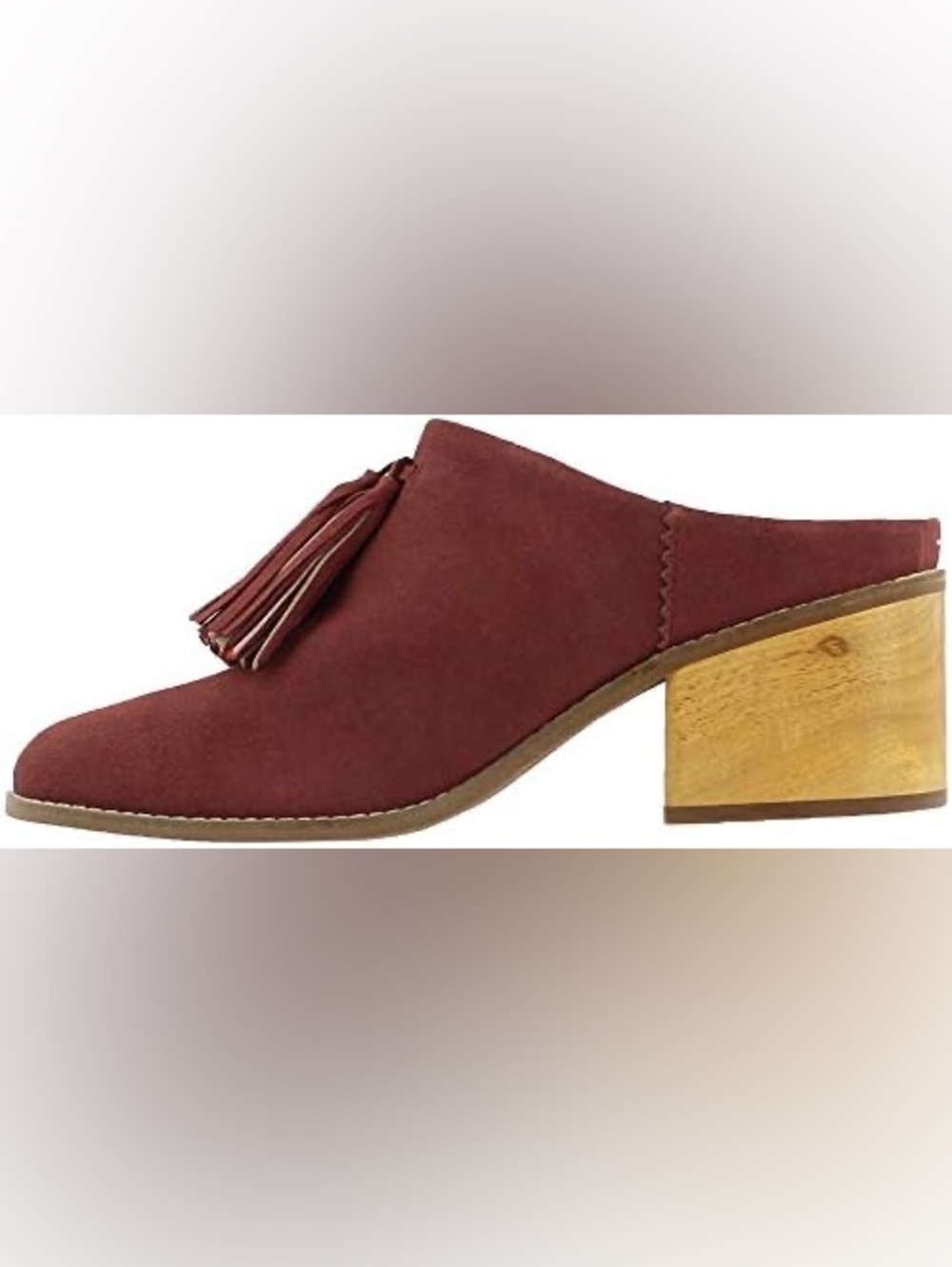 Toms Leila Mule Muscat Suede Rust Brown